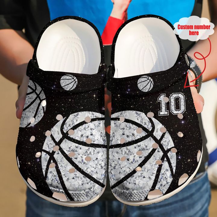 Basketball Personalized Diamond Crocs Clog Shoes