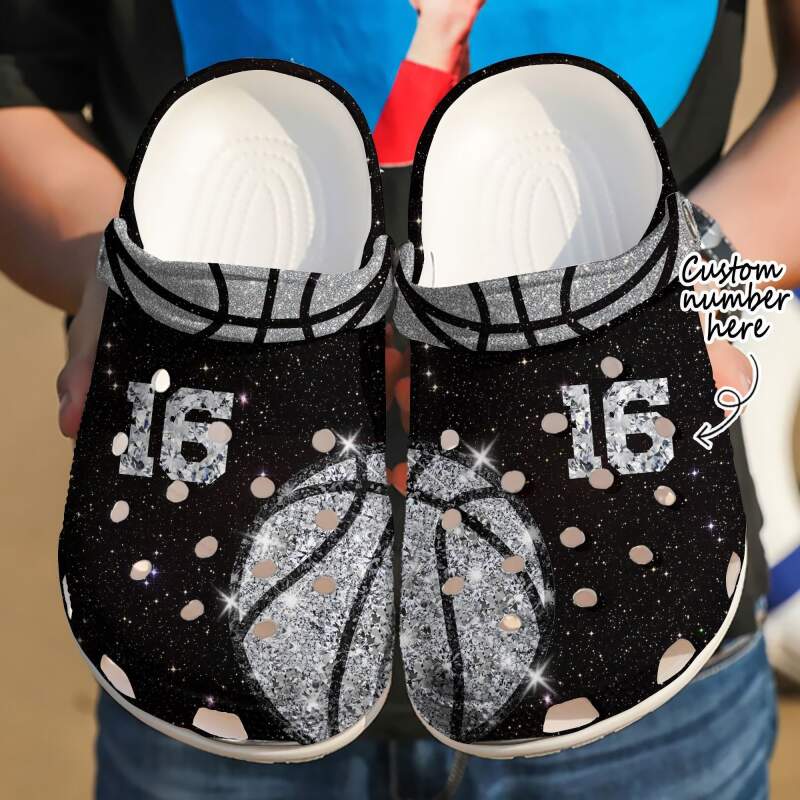 Basketball Personalized Diamond Crocs Clog Shoes