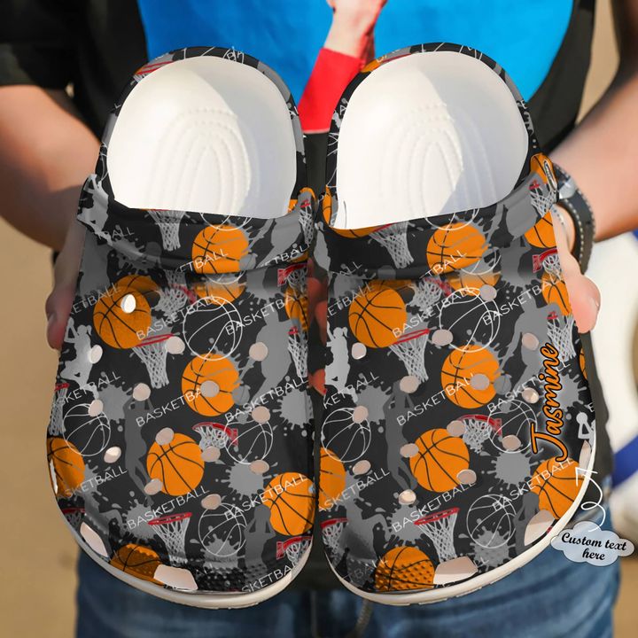 Basketball Personalized Just A Girl Who Loves Crocs Clog Shoes