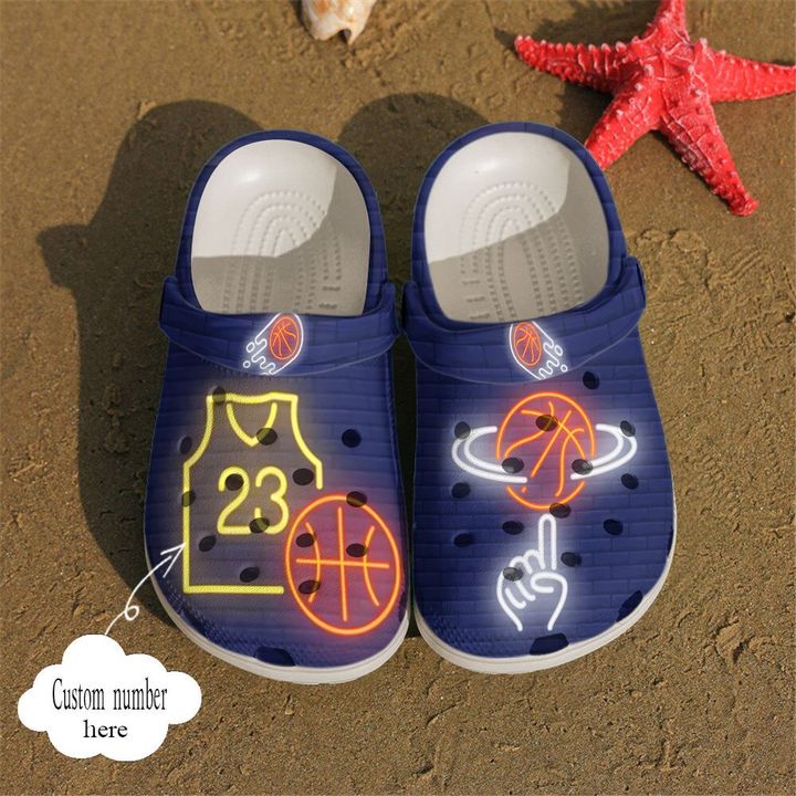 Basketball Personalized Neon Crocs Clog Shoes