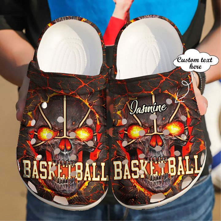 Basketball Personalized Skull Crocs Clog Shoes