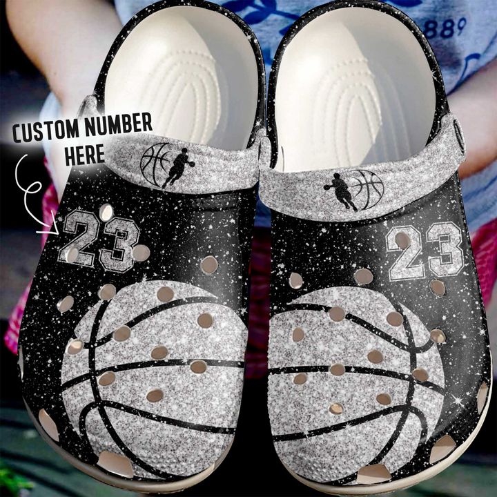 Basketball Personalized Sparkle Crocs Clog Shoes