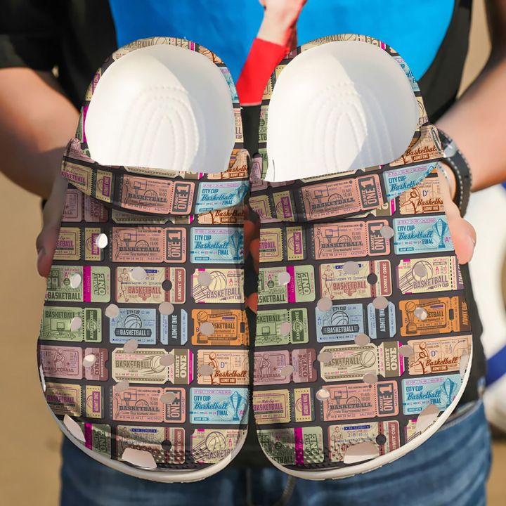 Basketball Ticket Crocs Clog Shoes