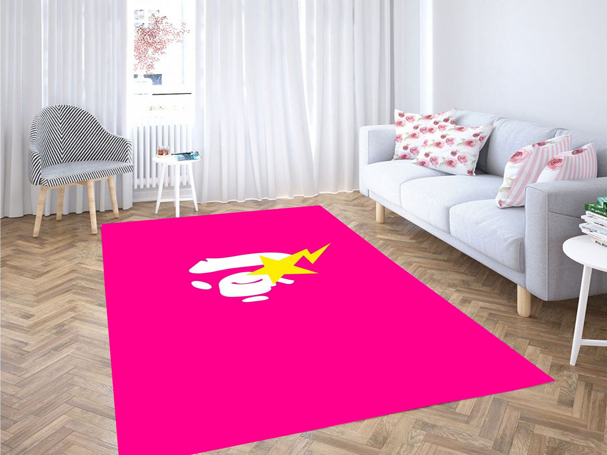 Bathing Pink Ape Wallpaper Carpet Rug