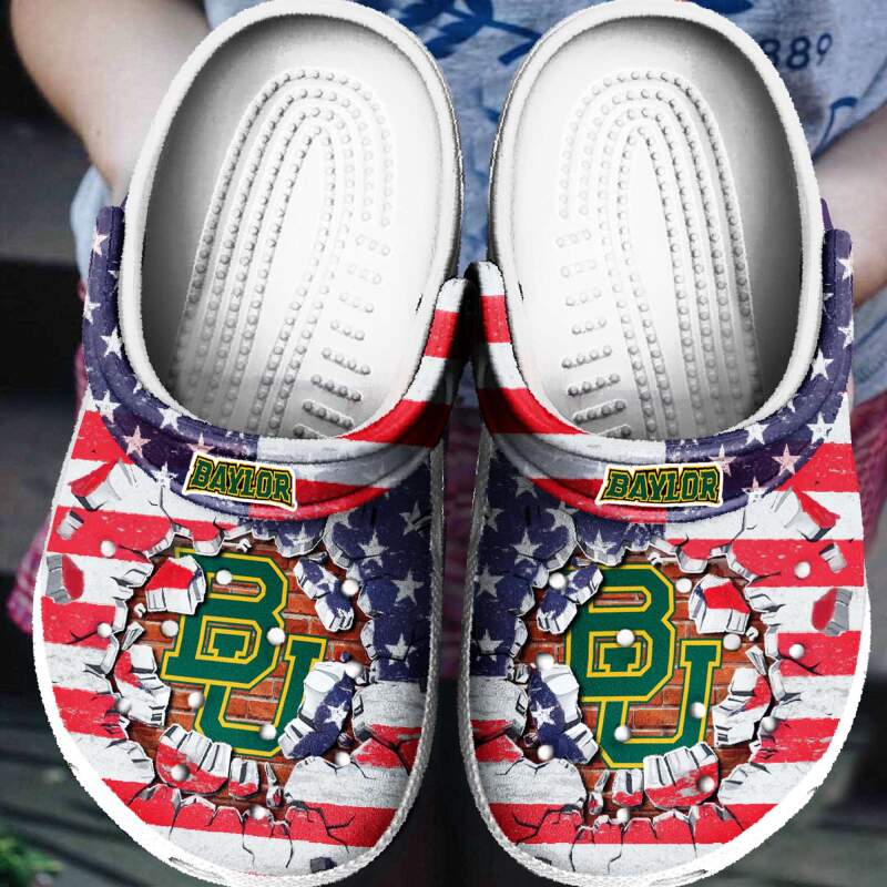Baylor Bears Flag Crocs Clog Shoes