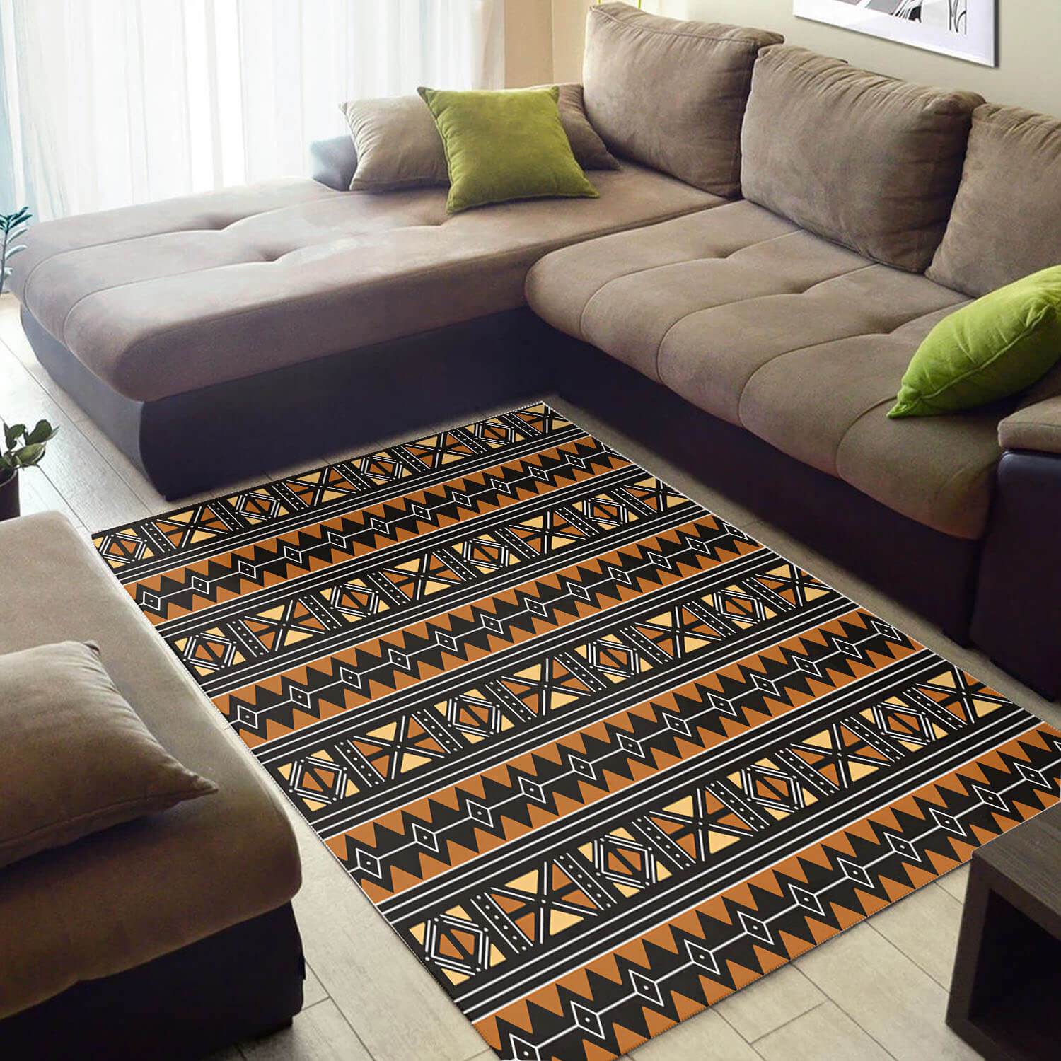 Beautiful African Cute Themed Ethnic Seamless Pattern Style Area Living Room Rug