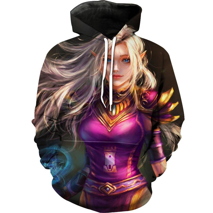 Beautiful Elf High Fantasy Elf Artwork Hoodie 3D