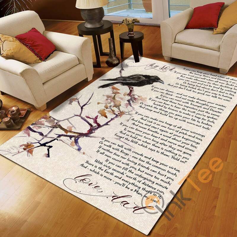 Beautiful From Dad To Son Bedroom Living Room Gift For Father’s Day Rug