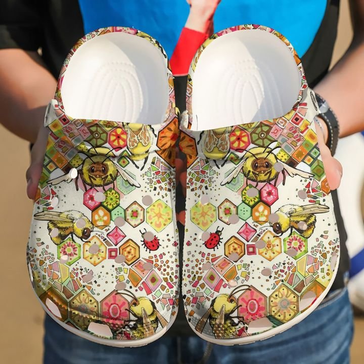 Bee Colourful Bees Crocs Clog Shoes