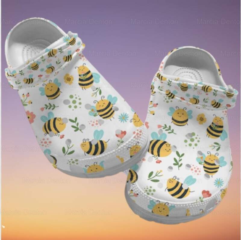 Bee Pattern Crocs Clog Shoes