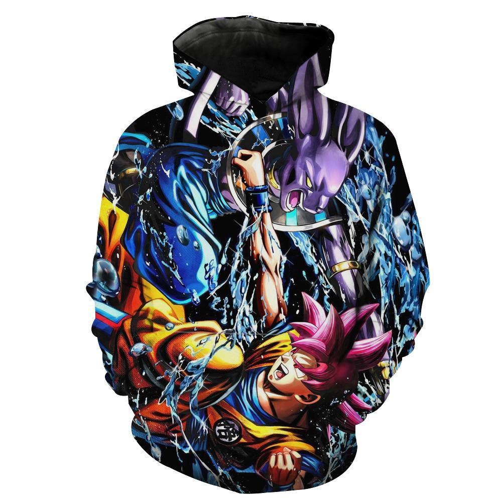 Beerus Vs Goku Dragon Ball Super Movies Hoodie 3D