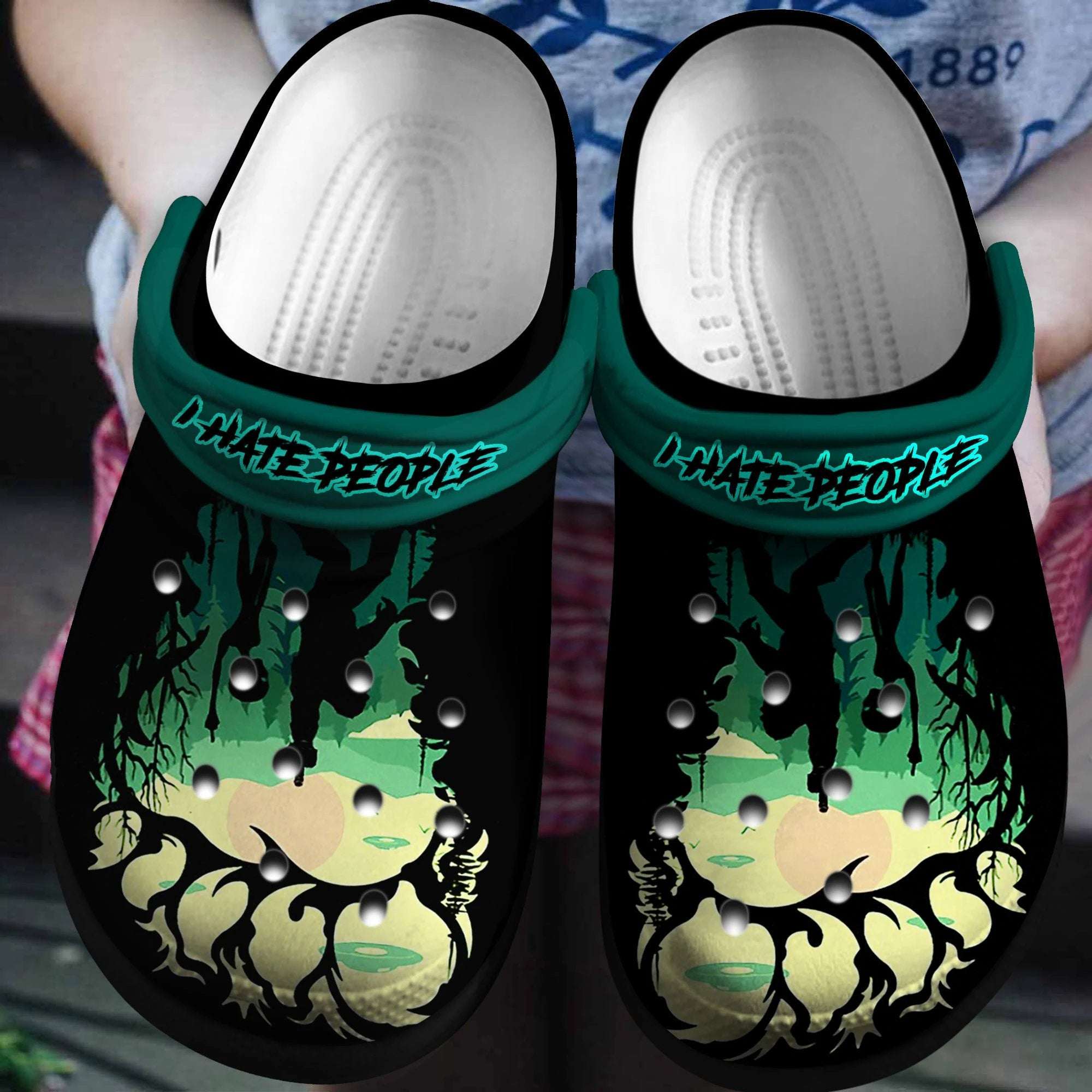 Bigfoot I Hate People Monster Crocs Clog Shoes