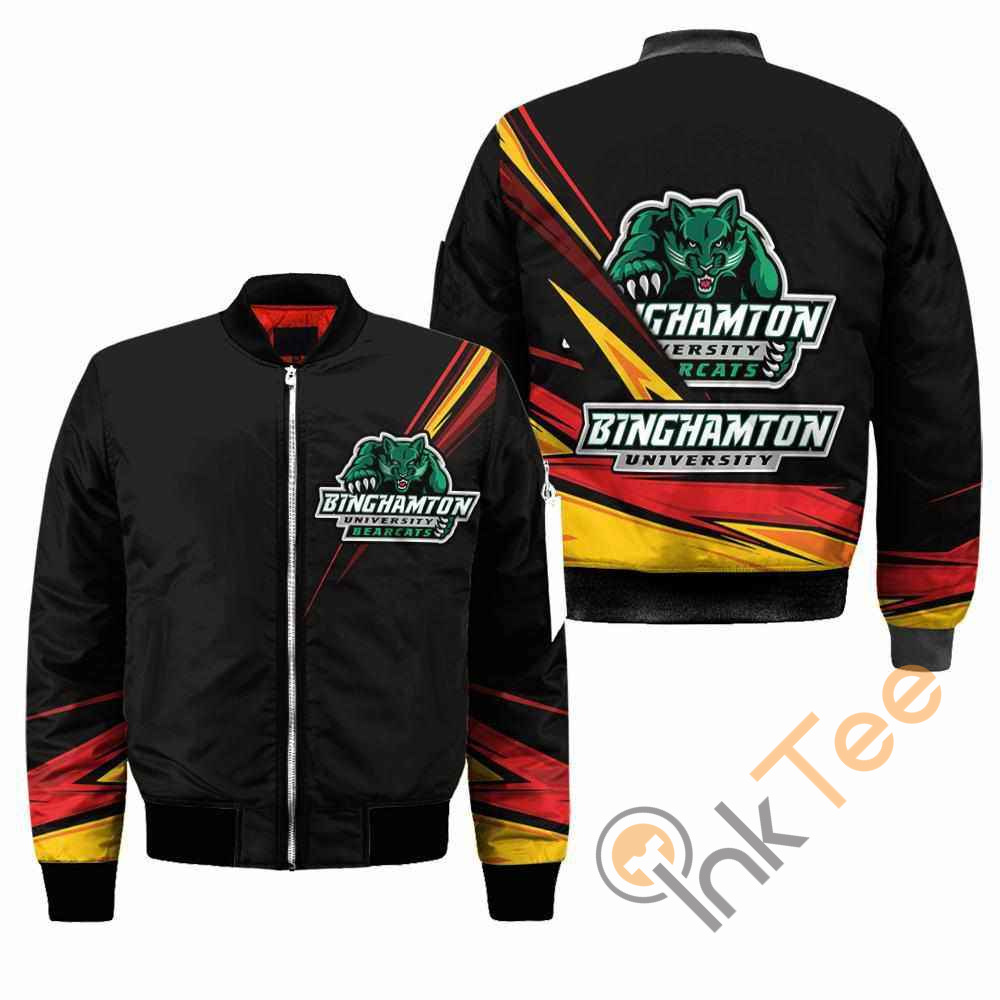 Binghamton Bearcats NCAA Black Apparel Best Christmas Gift For Fans Bomber Jacket