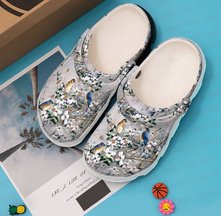 Bird Blue Birds Crocs Clog Shoes