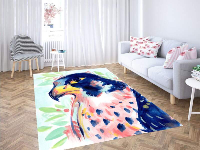 Bird Coral Carpet Rug
