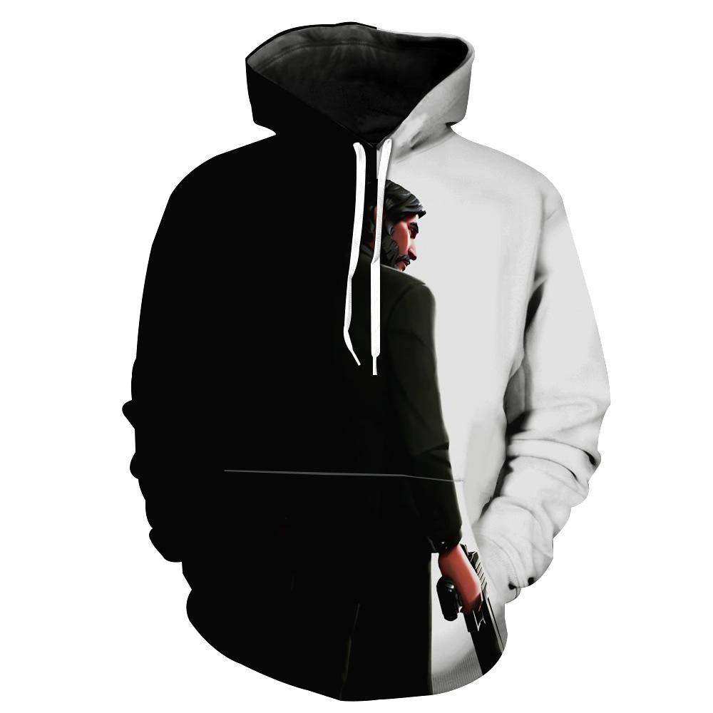 Black And White Reaper Fortnite Skins Apparel Hoodie 3D