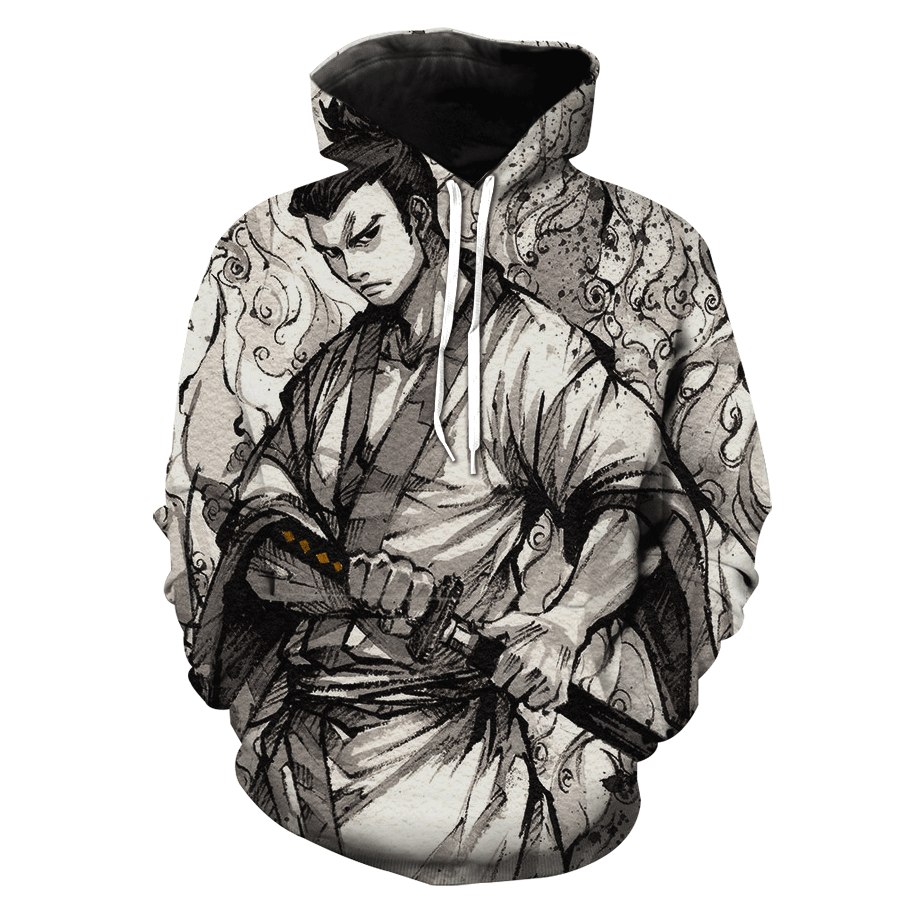 Black And White Samurai Jack Cartoons Hoodie 3D