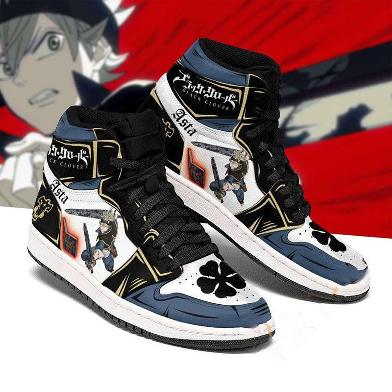 Black Bull Asta Fight Clover Personalized Air Jordan Shoes