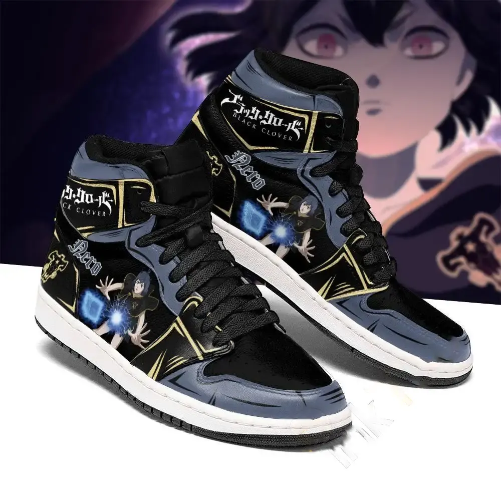Black Bull Nero Secre Swallowtail Black Clover Anime Shoes Amazon Air Jordan Shoes