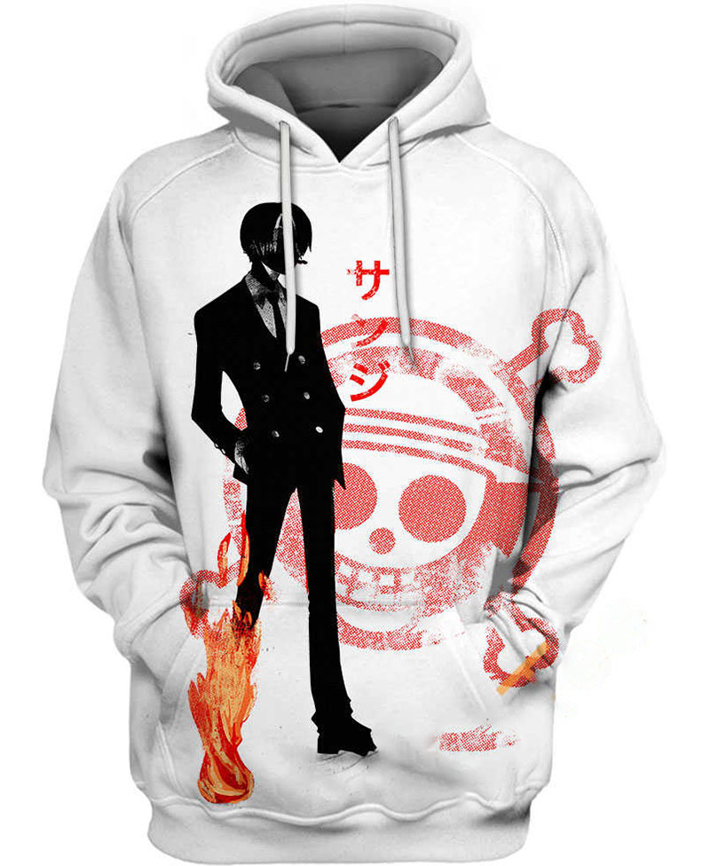 Black Ink Sanji Hoodie 3D