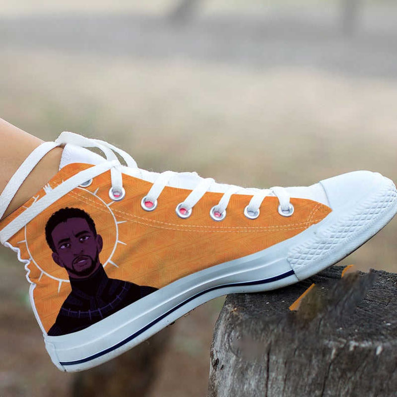 Black Panther Chadwick Boseman Music High Top Shoes