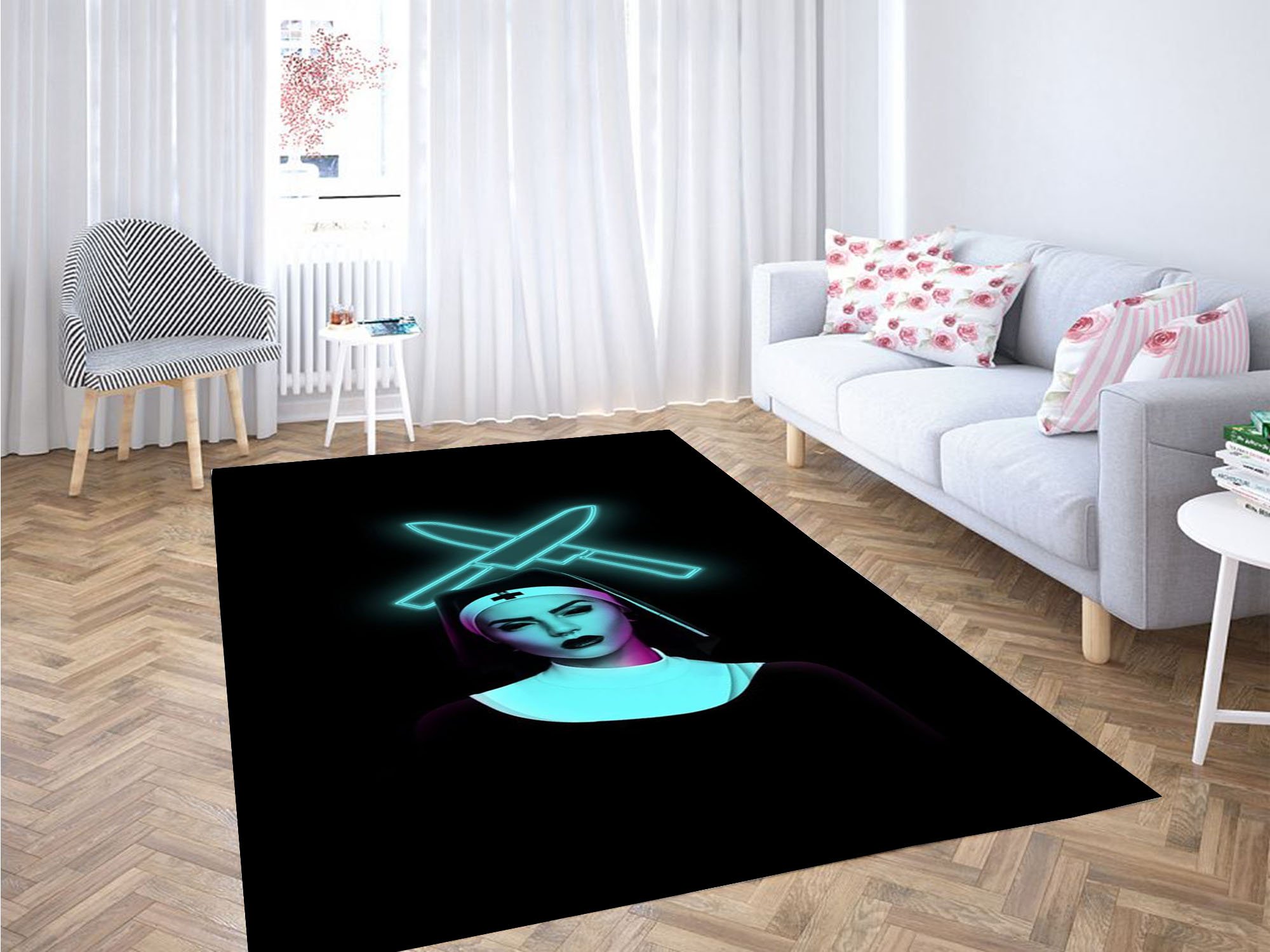 Black Rose Beatz Carpet Rug