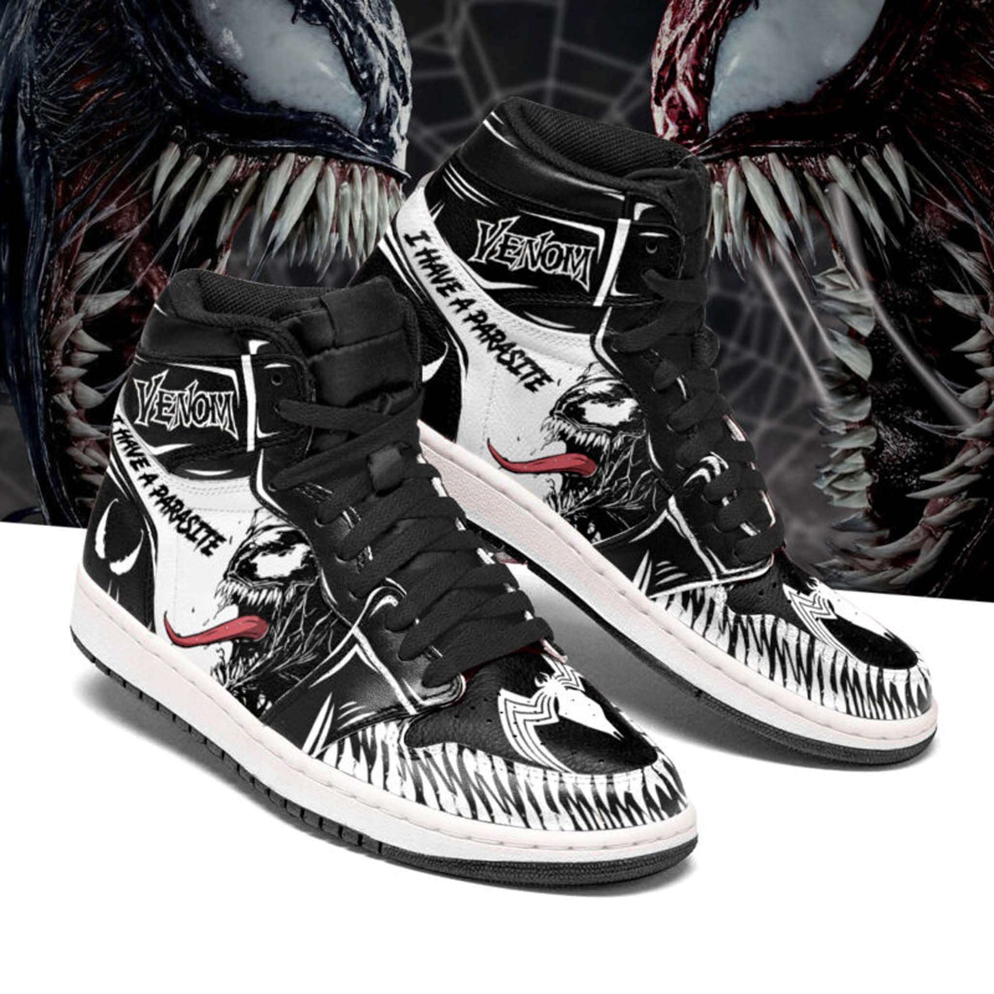 Black Venom I Have A Parasite Carnage Air Jordan Shoes