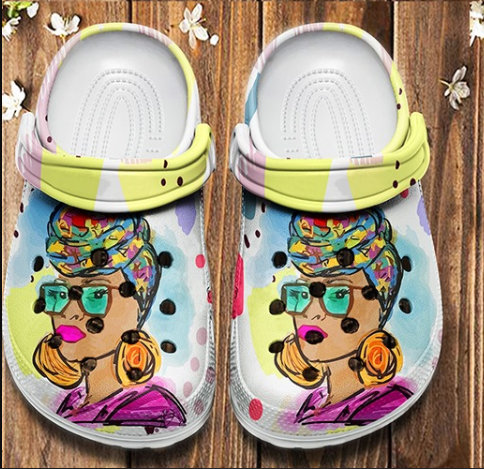 Black Woman Birthday Gift Crocs Clog Shoes