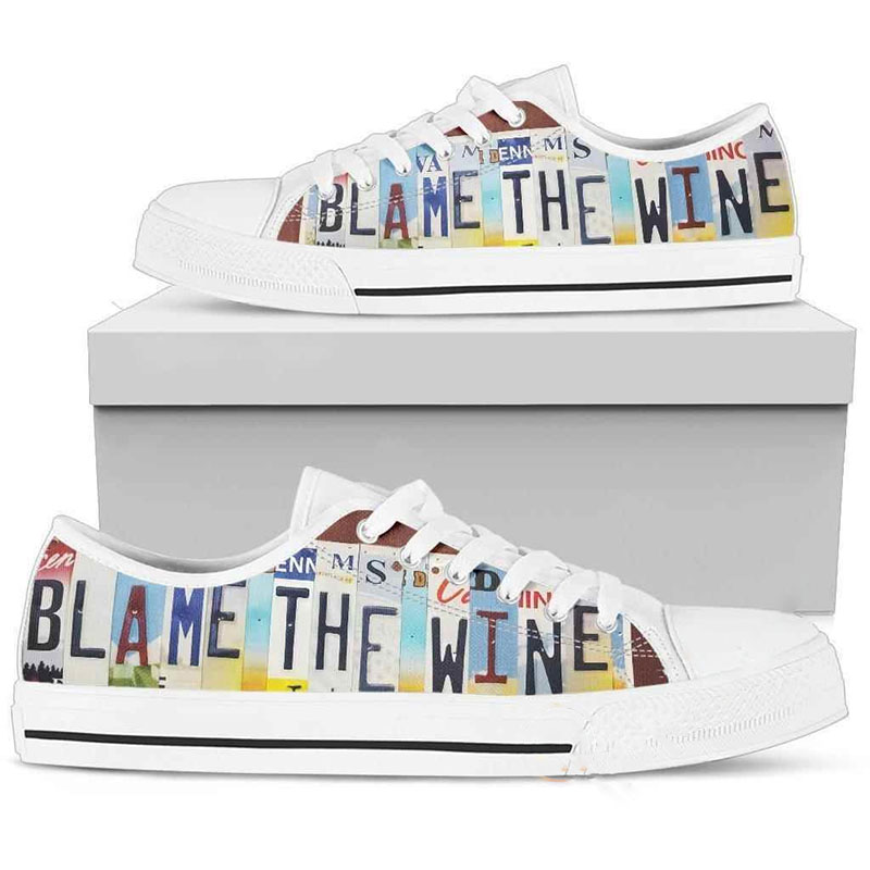Blame The Wine Low Top Shoes