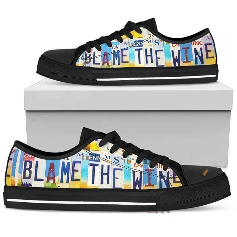 Blame The Wine Low Top Shoes