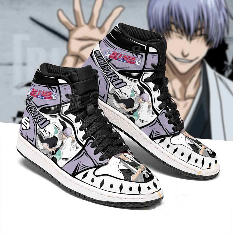 Bleach Gin Ichimaru Bleach Sneakers Anime Air Jordan Shoes