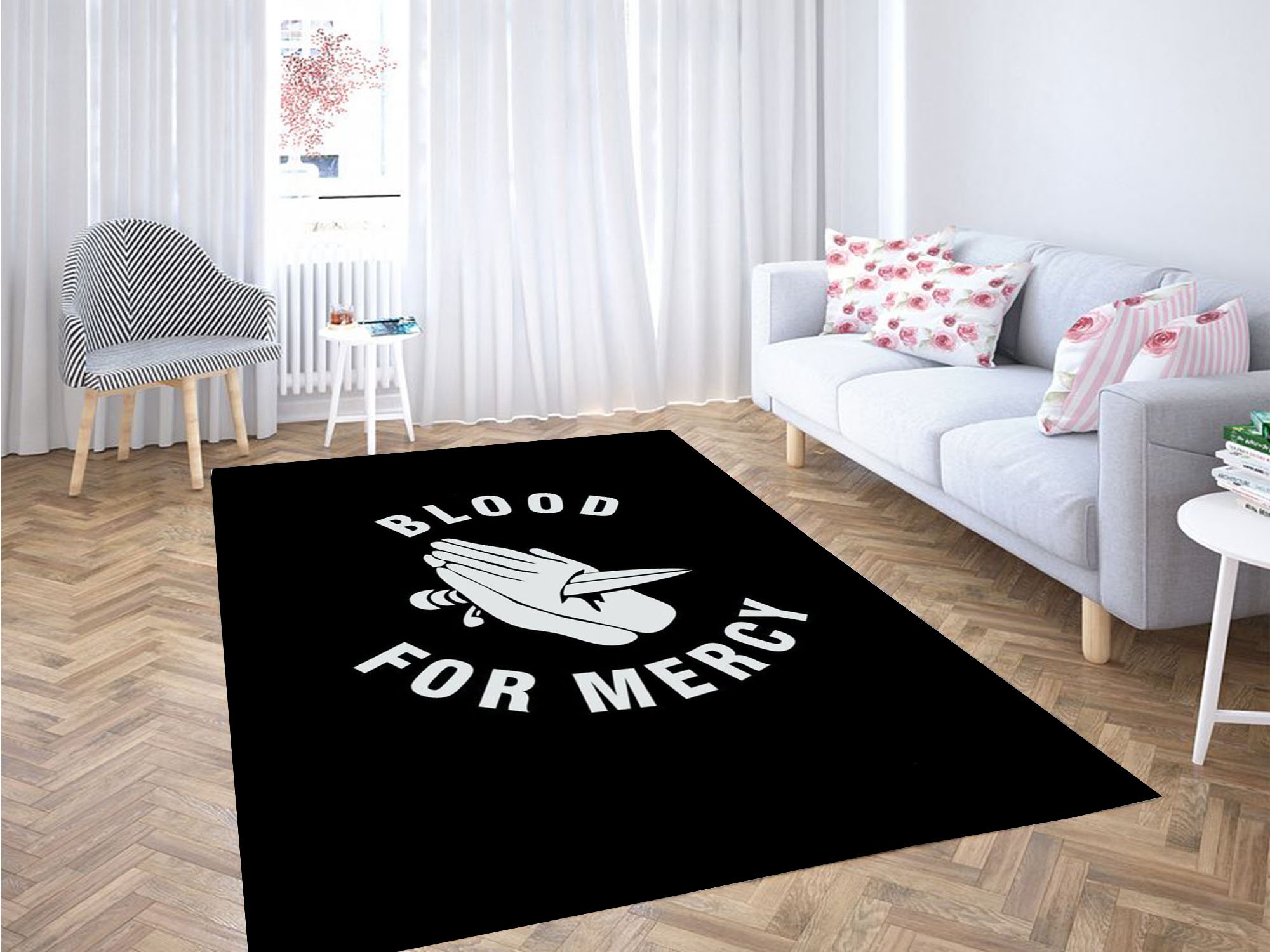 Blood For Mercy Carpet Rug