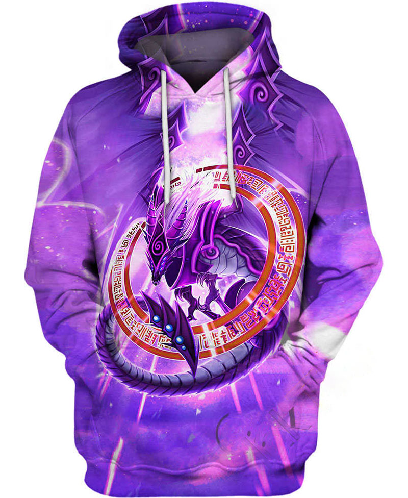 Blue Eyes Dark Magician Dragon Hoodie 3D