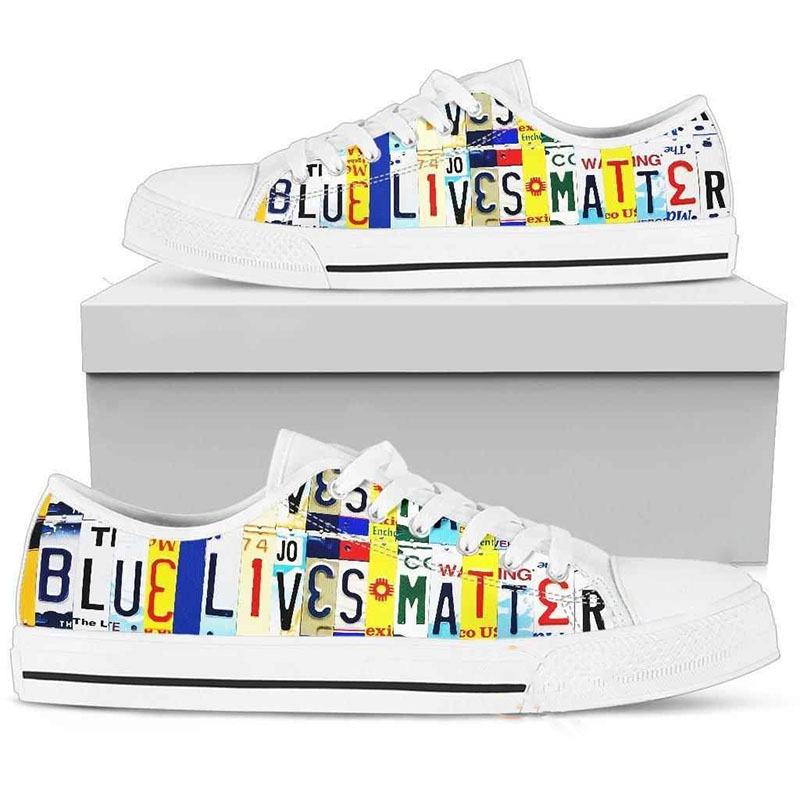 Blue Lives Matter Low Top Shoes