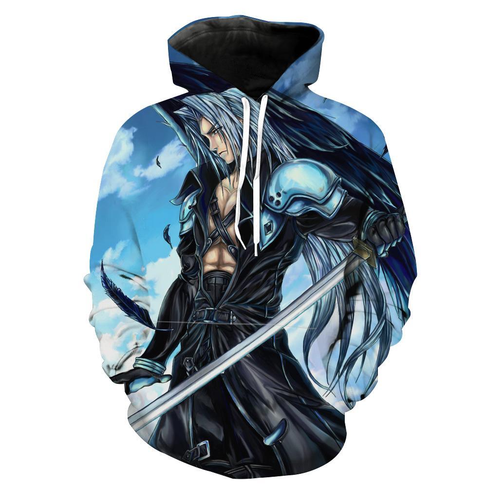 Blue Sephiroth Final Fantasy Gaming Hoodie 3D