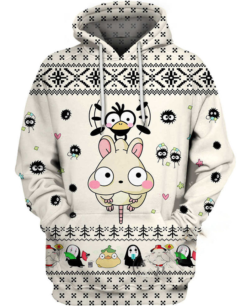 Boh Mouse Spirited Away X?mas Hoodie 3D