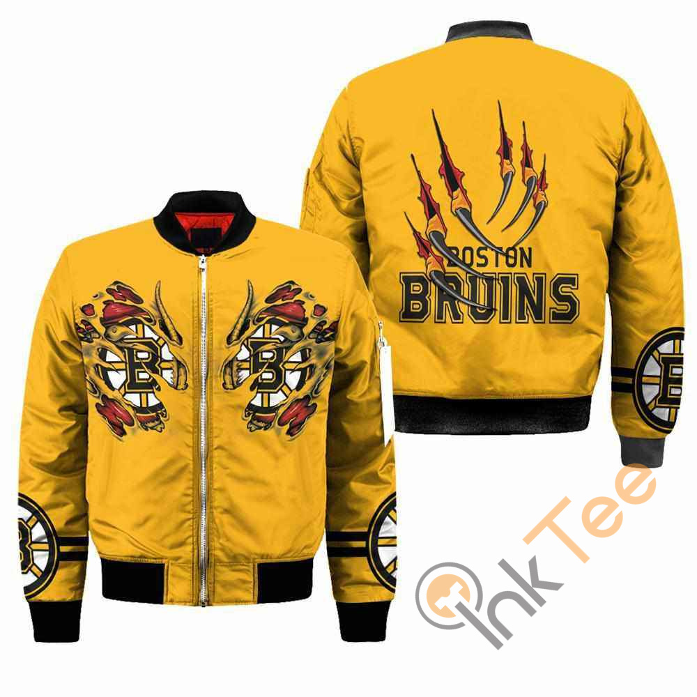Boston Bruins NHL Claws Apparel Best Christmas Gift For Fans Bomber Jacket