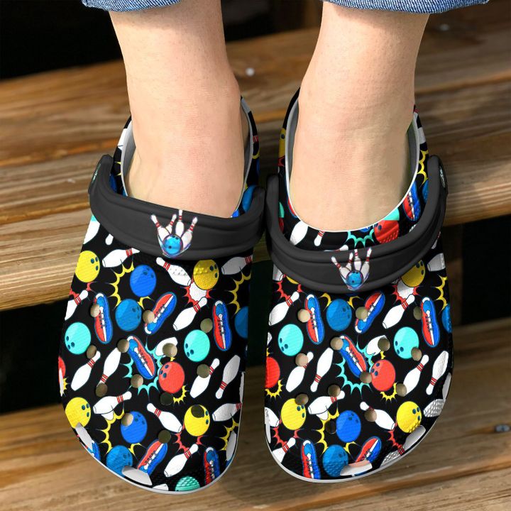 Bowling Pattern Crocs Clog Shoes