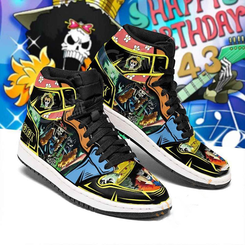 Brook Straw Hat Priates One Piece Sneakers Anime Air Jordan Shoes
