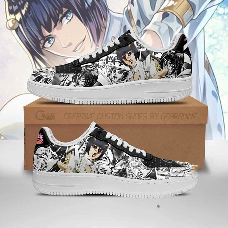 Bruno Bucciarati Manga Style Jojo’s Anime Nike Air Force Shoes
