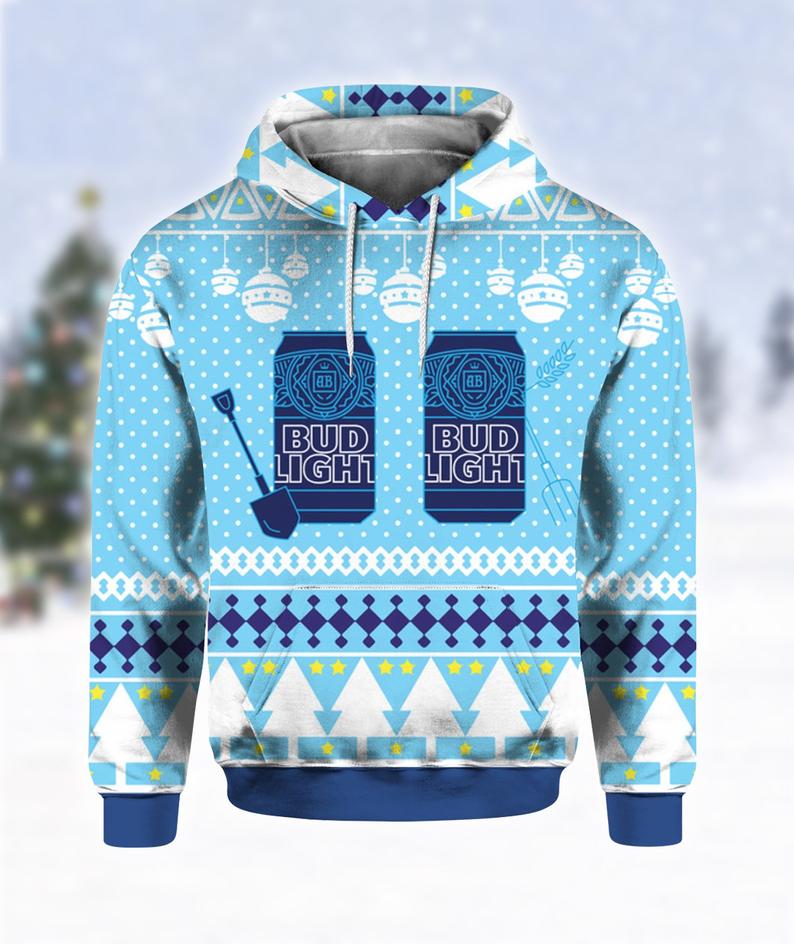 Bud Light Can Beer Hoodie 3D