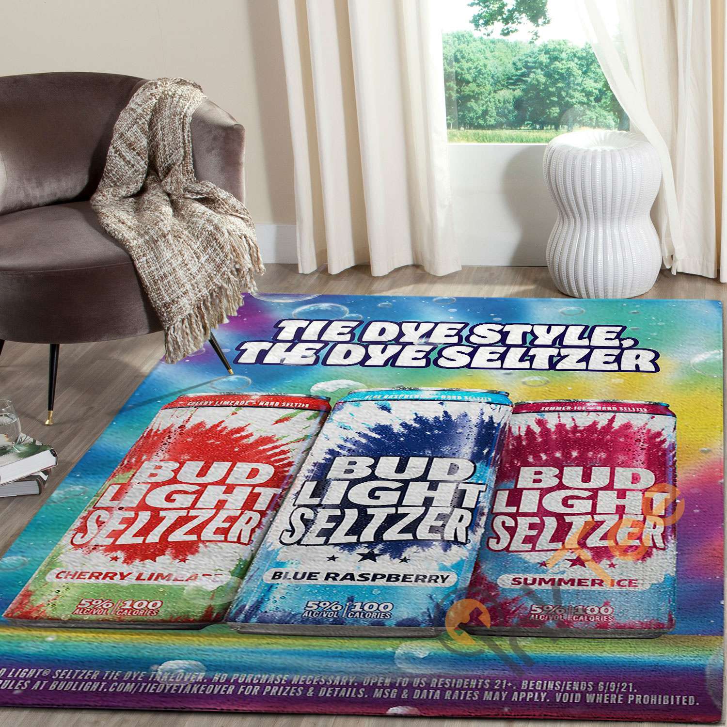 Bud Light Seltzer Retro Summer Rug