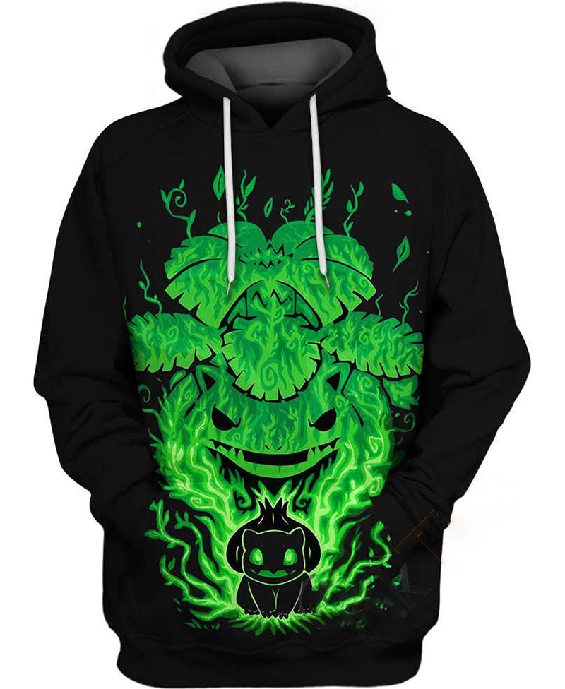 Bulbasaur And Venusaur Pokemon Hoodie 3D