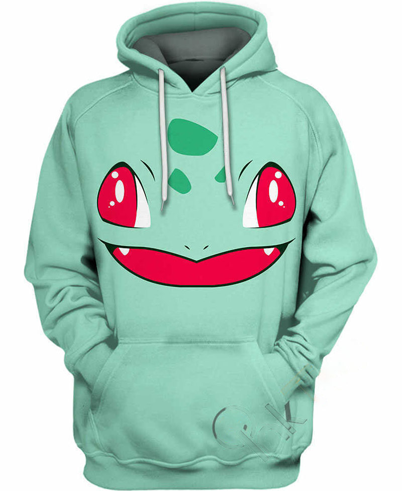 Bulbasaur Cute Face Hoodie 3D