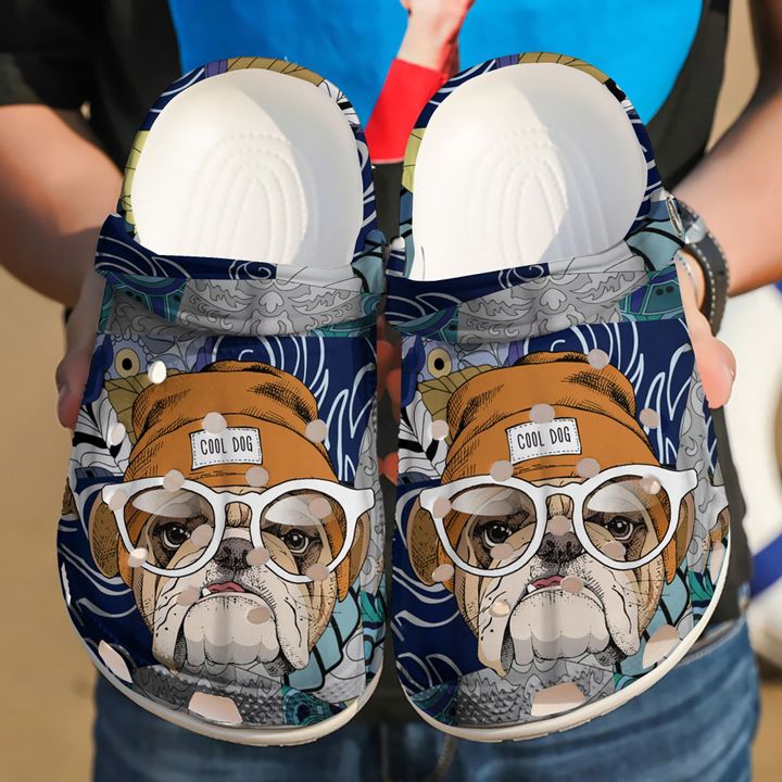 Bulldog Cool Dog Crocs Clog Shoes