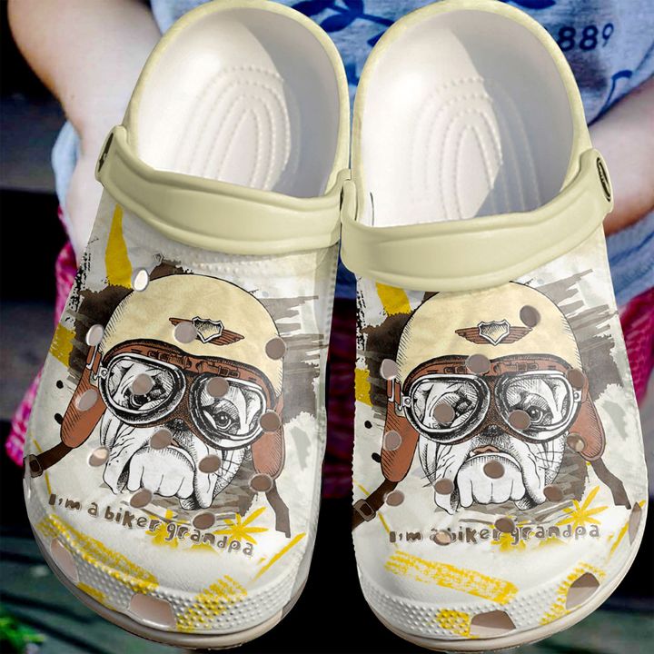 Bulldog I’m A Biker Crocs Clog Shoes
