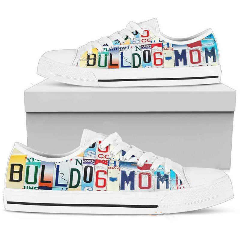 Bulldog Mom Low Low Top Shoes
