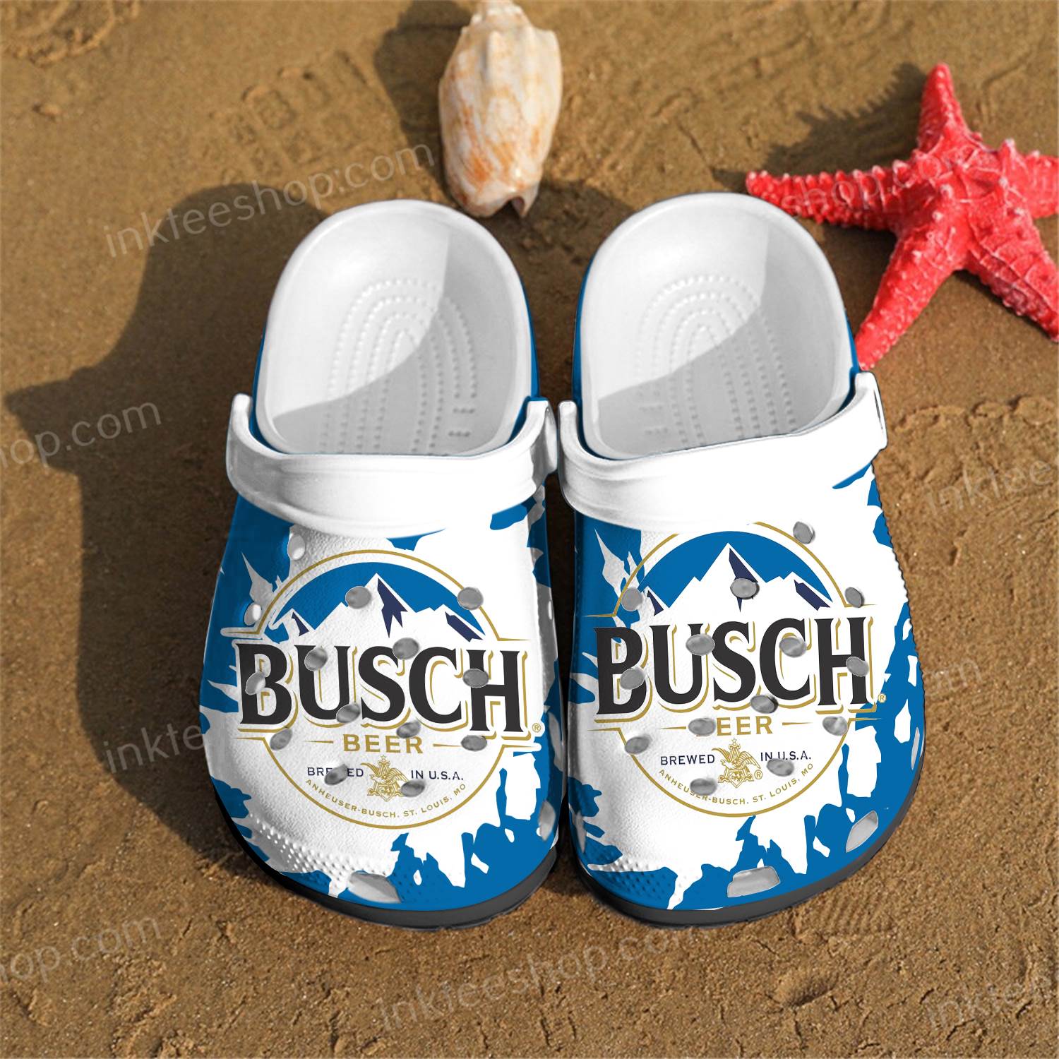 Busch Beer Crocs Clog Shoes