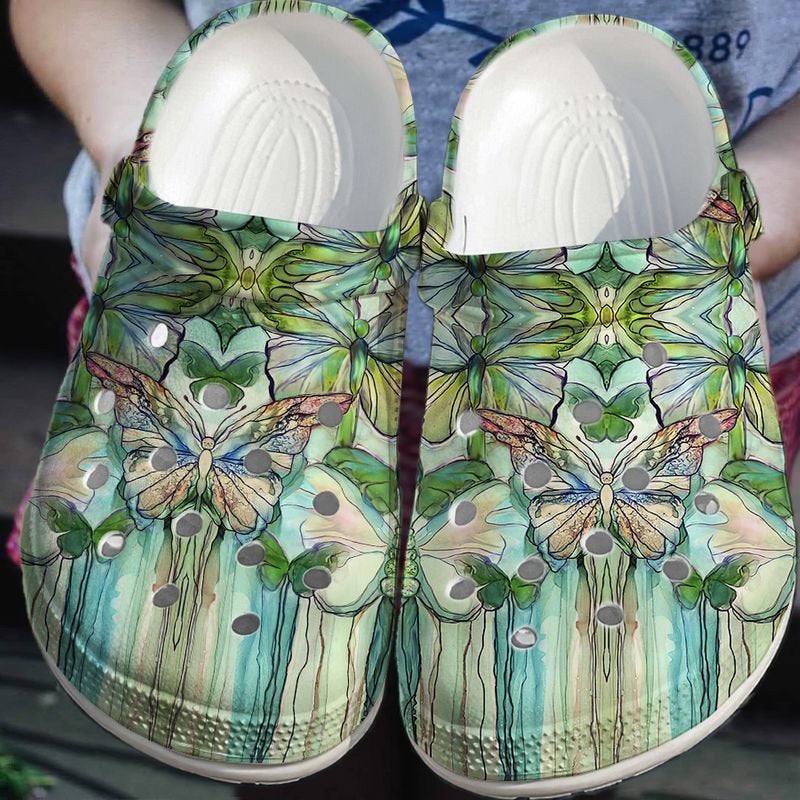 Butterfly Crocs Clog Shoes