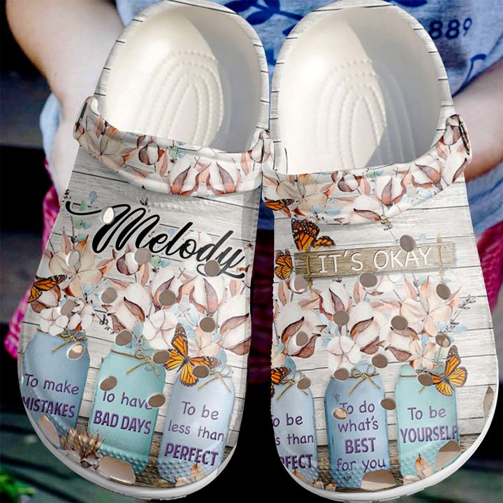 Butterfly Personalized It’s Okay Crocs Clog Shoes